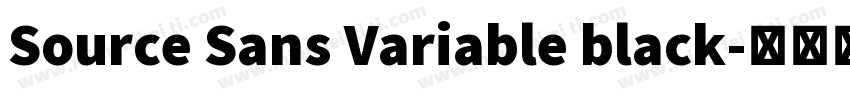Source Sans Variable black字体转换